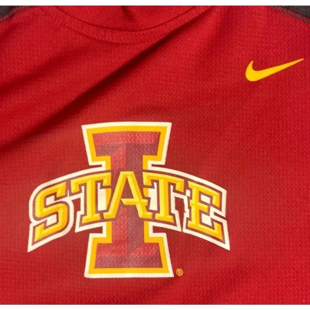 Nike Dri-Fit Iowa State T Shirt Size Large Red Authentic - Picture 4 of 8